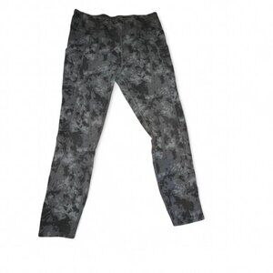 Pact Leggings Womens Medium Camo Organic Cotton Black Gray Side Pockets